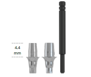 iSy® Titanium base CAD/CAM, Ø 4.5 mm, GH 2 mm, incl. iSy® Abutment screw and bonding aid